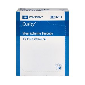 Adhesive Strip Curity    1 X 3 Inch Plastic Rectangle Sheer Sterile