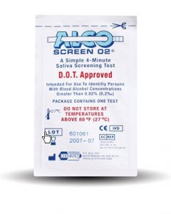 Rapid Test Alco-Screen   .02 Saliva Alcohol Test Alcohol Screen Saliva Sample 24 Tests D.O.T. Approved