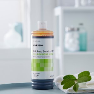 Skin Prep Solution McKesson 16 oz. Flip-Top Bottle 10% Strength Povidone-Iodine NonSterile