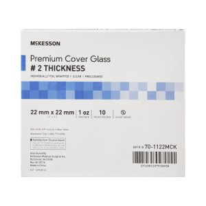 Cover Glass McKesson Square No. 2 Thickness 22 X 22 mm