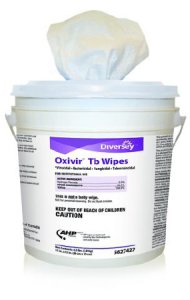 Diversey    Oxivir   Tb Surface Disinfectant Cleaner Premoistened Alcohol Based Manual Pull Wipe 160 Count Canister Cherry Almond Scent NonSterile