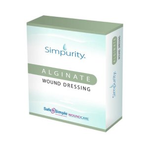 Alginate Dressing Simpurity    2 X 2 Inch Square Calcium Alginate Sterile