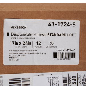 Bed Pillow McKesson 17 X 24 Inch White Disposable