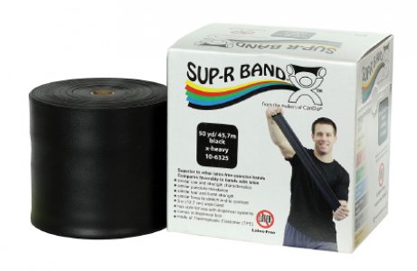 Exercise Resistance Band Sup-R Band   Black 5 Inch X 50 Yard X-Heavy Resistance