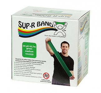 Exercise Resistance Band Sup-R Band   Green 5 Inch X 50 Yard Medium Resistance