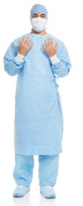 Surgical Gown with Towel Aero Blue X-Large / X-Long Blue Sterile AAMI Level 3 Disposable