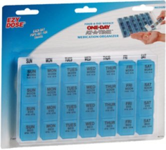 Pill Organizer One-Day-At-A-Time   Medium 7 Day 4 Dose