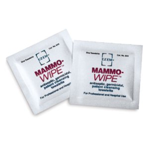 Mammography Wipe EZ EM Individual Packet BZK (Benzalkonium Chloride) / Ethyl Alcohol Scented 50 Count