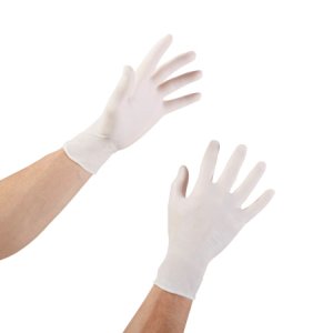 Exam Glove McKesson Confiderm   Medium NonSterile Latex Standard Cuff Length Textured Ivory Not Rated