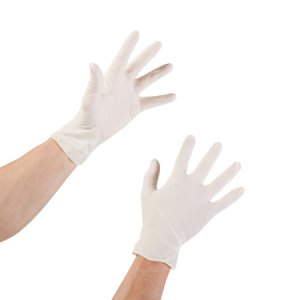 Exam Glove McKesson Confiderm   Large NonSterile Latex Standard Cuff Length Textured Fingertips Ivory Not Rated