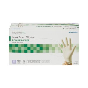 Exam Glove McKesson Confiderm   X-Large NonSterile Latex Standard Cuff Length Textured Fingertips Ivory Not Rated