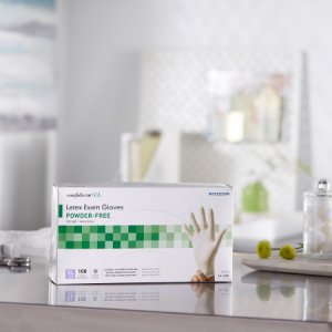 Exam Glove McKesson Confiderm   X-Large NonSterile Latex Standard Cuff Length Textured Fingertips Ivory Not Rated