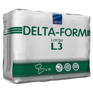Unisex Adult Incontinence Brief Abena   Delta-Form Large Disposable Heavy Absorbency