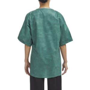 Scrub Shirt Medium Green Without Pockets Short Sleeve Unisex