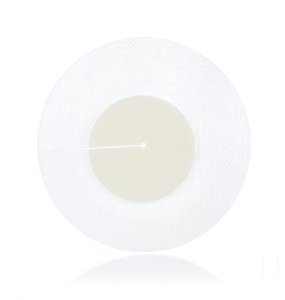 Foam Dressing BorderedFoam   4 Inch Diameter Fenestrated Round Adhesive with Border Sterile