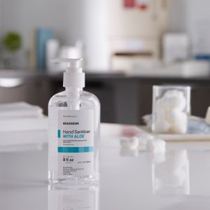 Hand Sanitizer with Aloe McKesson 8 oz. Ethyl Alcohol Gel Pump Bottle