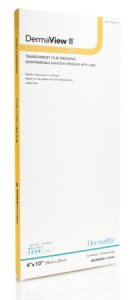 Transparent Film Dressing DermaView II    Rectangle 4 X 10 Inch Frame Style Delivery With Label Sterile