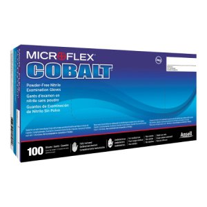 Exam Glove MICROFLEX   Cobalt   Large NonSterile Nitrile Standard Cuff Length Fully Textured Blue Not Rated