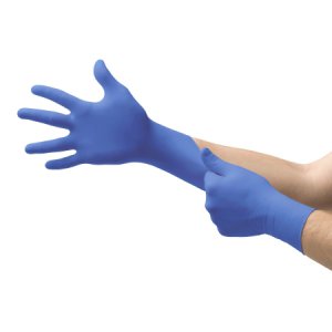 Exam Glove MICROFLEX   Cobalt   X-Large NonSterile Nitrile Standard Cuff Length Fully Textured Blue Not Rated