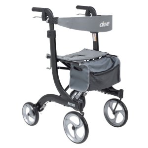 4 Wheel Rollator drive    Nitro Black Adjustable Heigh / Tall / Folding Aluminum Frame