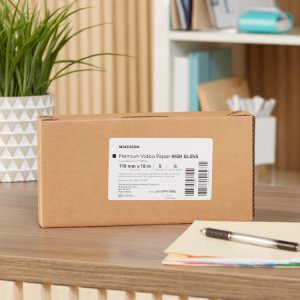Media Recording Paper McKesson High Gloss Thermal Print Paper 110 mm X 18 Meter Roll Without Grid