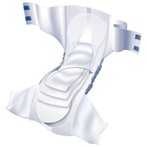 Unisex Adult Incontinence Brief Attends   DermaDry    Plus Medium Disposable Moderate Absorbency