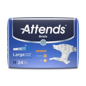 Unisex Adult Incontinence Brief Attends   Large Disposable Heavy Absorbency
