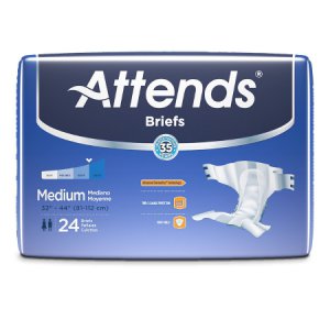 Unisex Adult Incontinence Brief Attends   Medium Disposable Heavy Absorbency