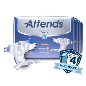 Unisex Adult Incontinence Brief Attends   Advanced Medium Disposable Heavy Absorbency