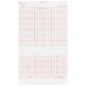 Fetal Diagnostic Monitor Recording Paper McKesson Thermal Paper 6 Inch X 47 Foot Z-Fold Red Grid