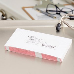 Fetal Diagnostic Monitor Recording Paper McKesson Thermal Paper 6 Inch X 47 Foot Z-Fold Red Grid