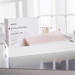 Diagnostic Recording Paper McKesson Thermal Paper 8-1/2 Inch X 183 Foot Z-Fold Red Grid