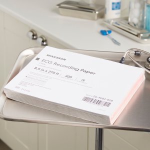 Diagnostic Recording Paper McKesson Thermal Paper 8-1/2 Inch X 275 Foot Z-Fold Red Grid