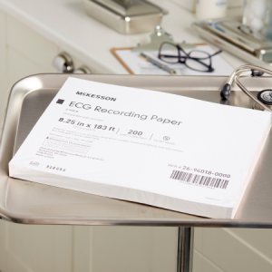 Diagnostic Recording Paper McKesson Thermal Paper 8-1/4 Inch X 183 Foot Z-Fold Red Grid