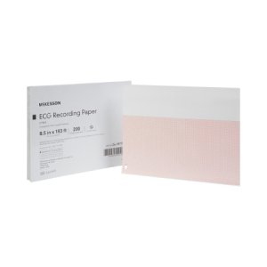 Diagnostic Recording Paper McKesson Thermal Paper 8-1/2 Inch X 183 Foot Z-Fold Red Grid