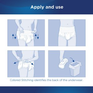 Unisex Adult Absorbent Underwear Attends   Bariatric Pull On with Tear Away Seams 2X-Large Disposable Moderate Absorbency