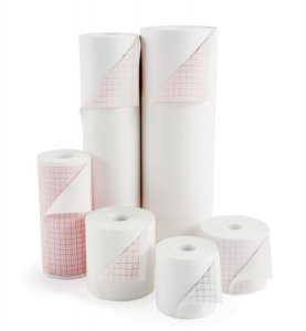 Diagnostic Recording Paper McKesson Thermal Paper 8-1/2 Inch X 138 Foot Z-Fold Red Grid