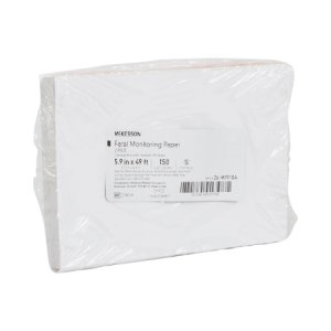 Fetal Diagnostic Monitor Recording Paper McKesson Thermal Paper 5.9 Inch X 49 Foot Z-Fold Red Grid