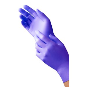 Exam Glove 9830 Series Small NonSterile Nitrile Standard Cuff Length Textured Fingertips Blue Chemo Tested