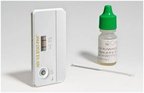 Rapid Test Kit HIV 1/2 STAT-PAK   Infectious Disease Immunoassay HIV Detection Whole Blood / Serum / Plasma Sample 20 Tests CLIA Waived for Whole Blood