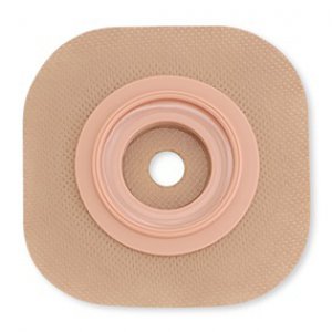 Ostomy Barrier New Image    CeraPlus    Precut, Extended Wear Adhesive Tape Borders 57 mm Flange Red Code System 1-1/4 Inch Opening