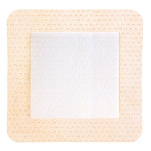 Silicone Foam Dressing ComfortFoam    Border 6 X 8 Inch Rectangle Silicone Adhesive with Border Sterile