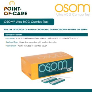 Rapid Test Kit OSOM   Ultra hCG Combo Fertility Test hCG Pregnancy Test Serum / Urine Sample 25 Tests CLIA Waived
