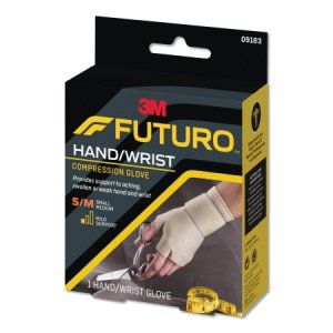 Support Gloves 3M    Futuro    Fingerless Small / Medium Over-the-Wrist Length Ambidextrous Nylon / Spandex