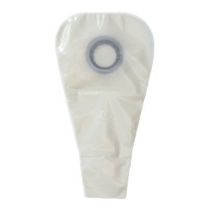 Ostomy Pouch Karaya 5 One-Piece System 12 Inch Length 1-1/2 Inch Stoma Drainable Convex, Pre-Cut