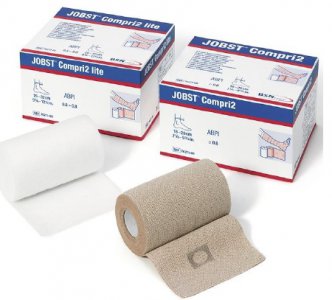 2 Layer Compression Bandage System JOBST   Compri2 9-3/4 to 12-1/2 Inch 40 mmHg No Closure Tan NonSterile