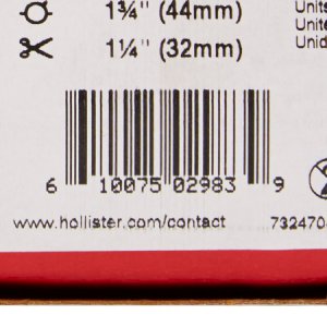 Ostomy Barrier New Image    CeraPlus    Trim to Fit, Extended Wear Adhesive Tape Borders 44 mm Flange Green Code System 1-1/4 Inch Opening