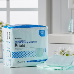 Unisex Adult Incontinence Brief McKesson 2X-Large / 3X-Large Disposable Heavy Absorbency