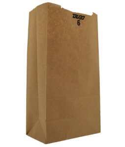 Grocery Bag Duro   Brown Kraft Recycled Paper #6