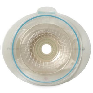 Ostomy Barrier SenSura   Mio Click Trim to Fit, Extended Wear Elastic Adhesive 60 mm Flange Blue Code System 15 to 40 mm Opening